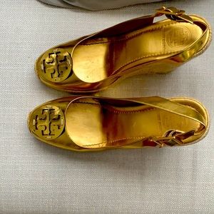 Tory Burch Gold Espadrilles